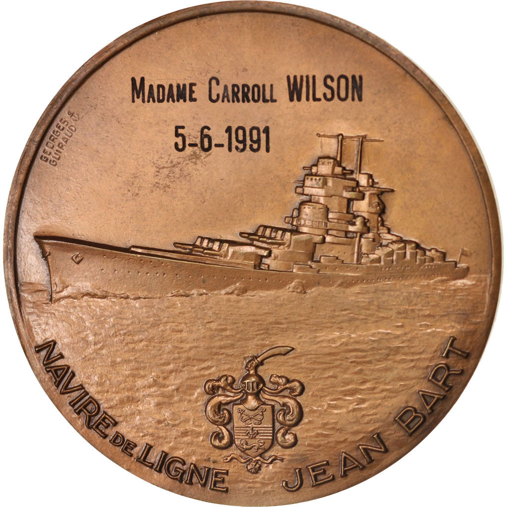 Francia, Medal, Ville de Dunkerque, Shipping, 1991, Guiraud, EBC, Bronce