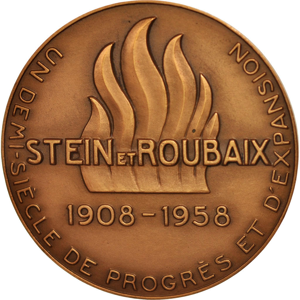 France, Medal, Ville de Roubaix, Stein Fondateur, Business & industry, 1958