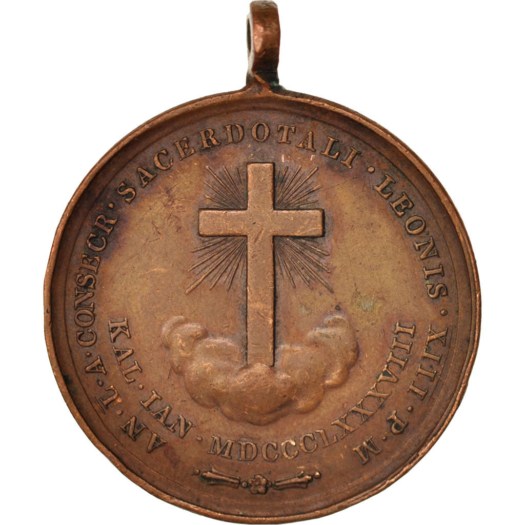 Vatican, Medal, Leo XIII, Religions & beliefs, 1888, Bianchi, EF(40-45), Bronze