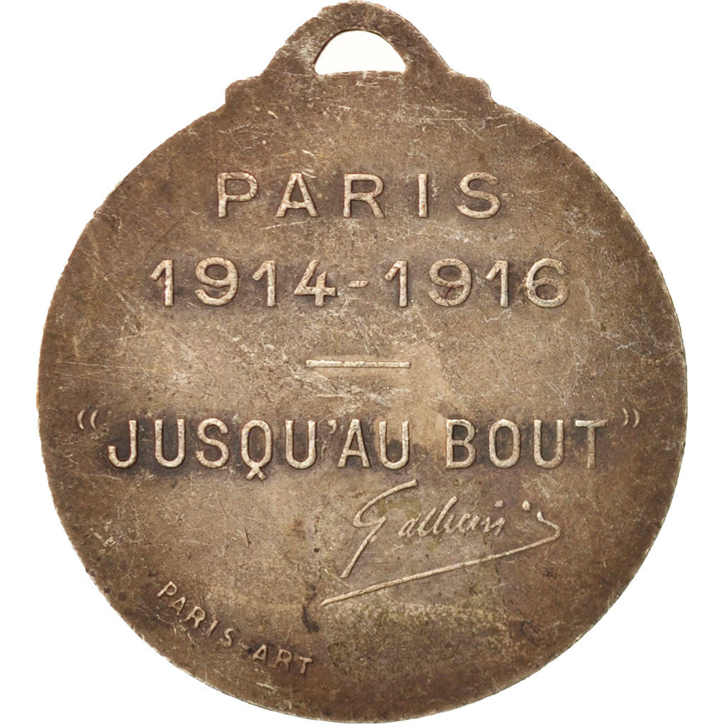 France, Medal, Gallieni, History, 1916, Maillart, EF(40-45), Bronze, 28