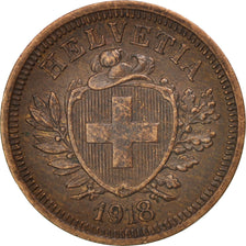 Switzerland, Rappen, 1918, Bern, AU(50-53), Bronze, KM:3.2