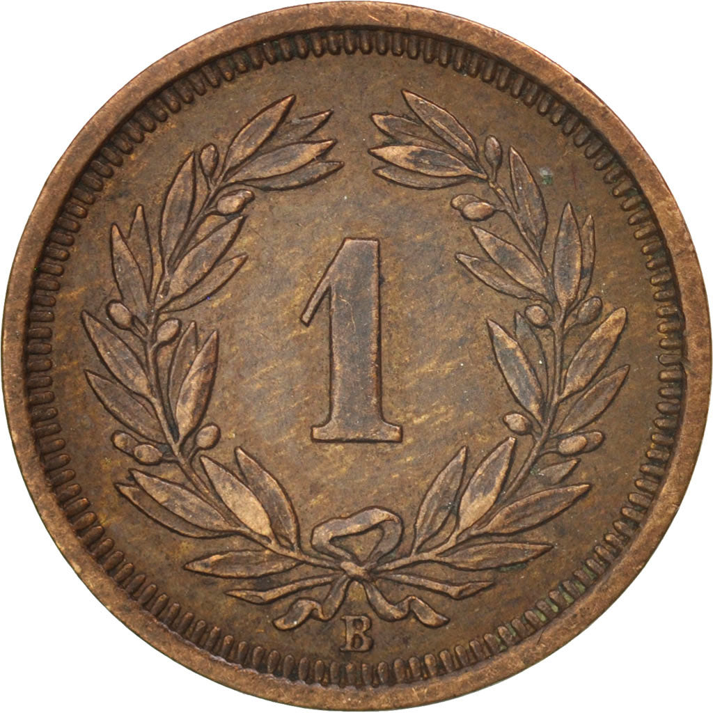 Switzerland, Rappen, 1918, Bern, AU(50-53), Bronze, KM:3.2
