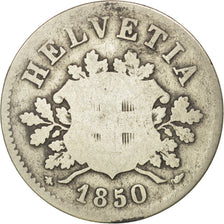 Coin, Switzerland, 10 Rappen, 1850, Bern, F(12-15), Billon, KM:6