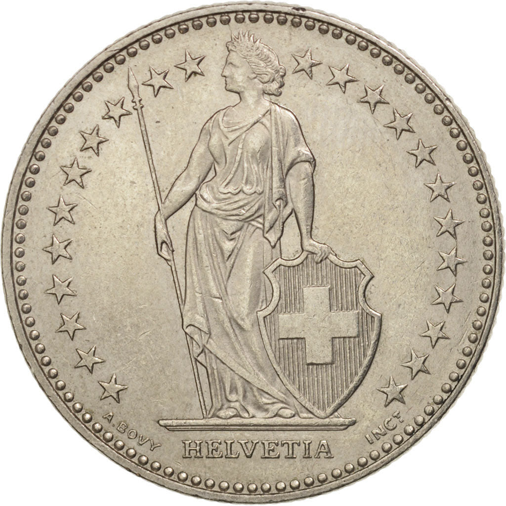 Switzerland, 2 Francs, 1996, Bern, AU(55-58), Copper-nickel, KM:21a.3