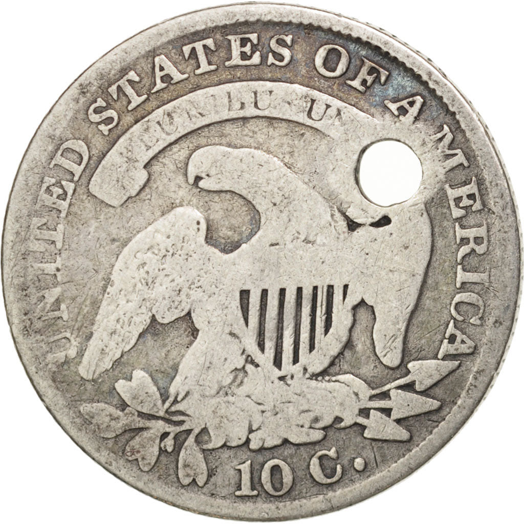 United States, Liberty Cap Dime, Dime, 1832, U.S. Mint, Philadelphia, G(4-6)