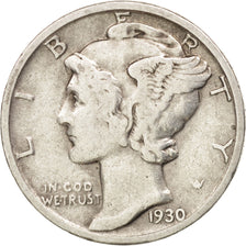 United States, Mercury Dime, Dime, 1930, U.S. Mint, Philadelphia, VF(20-25)