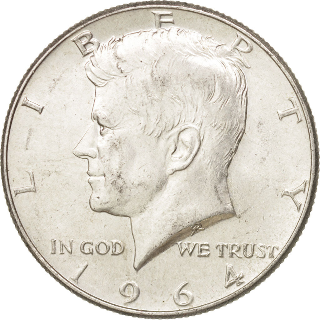 Coin, United States, Kennedy Half Dollar, Half Dollar, 1964, U.S. Mint
