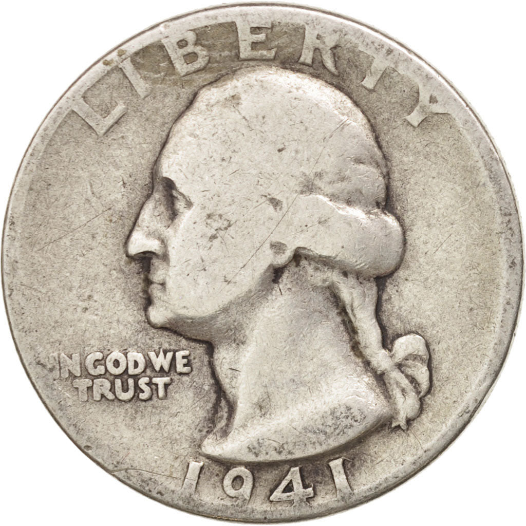 Stati Uniti, Washington Quarter, Quarter, 1941, U.S. Mint, Philadelphia, B+,...