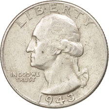 United States, Washington Quarter, Quarter, 1943, U.S. Mint, Philadelphia
