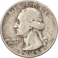 Stati Uniti, Washington Quarter, Quarter, 1946, U.S. Mint, Denver, MB, Argent...