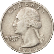 Coin, United States, Washington Quarter, Quarter, 1968, U.S. Mint, Philadelphia