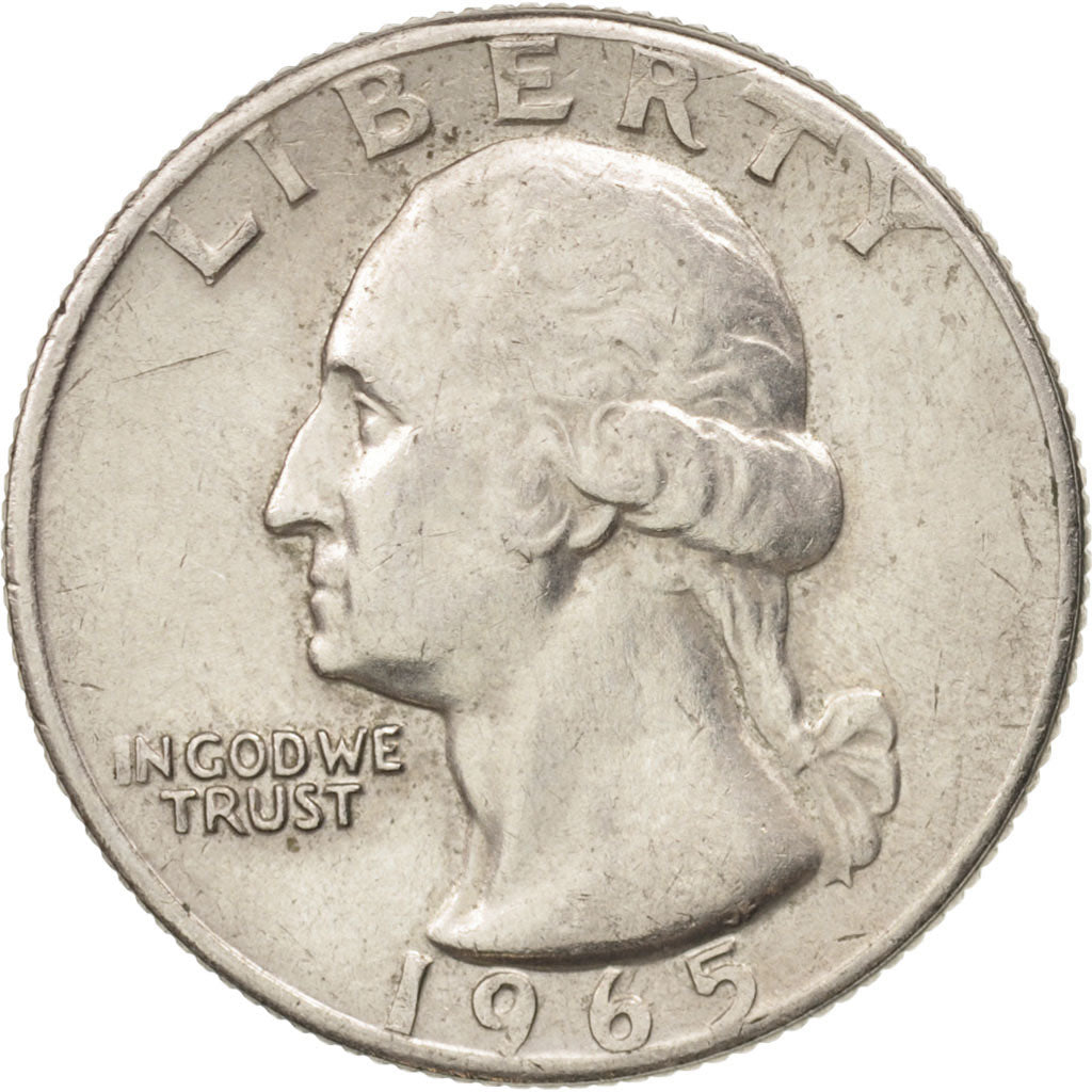United States, Washington Quarter, Quarter, 1965, U.S. Mint, Philadelphia