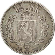 Norway, Oscar I, 12 Skilling, 1856, Royal Norwegian Mint, EF(40-45), Silver