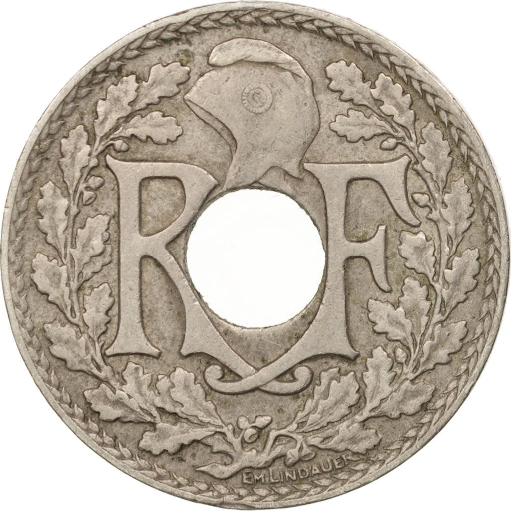 Moneta, Francia, Lindauer, 10 Centimes, 1924, Poissy, BB, Rame-nichel, KM:866a