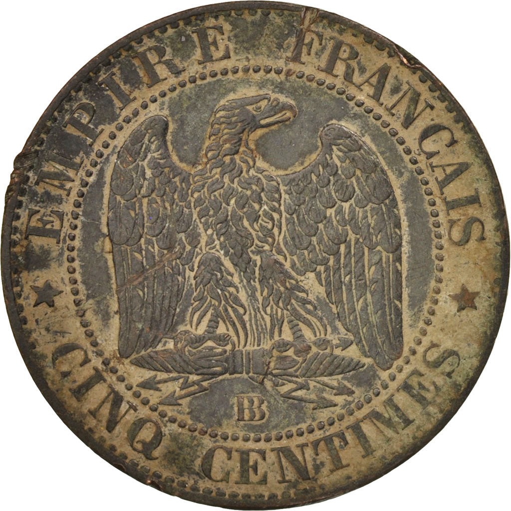 Münze, Frankreich, Napoleon III, Napoléon III, 5 Centimes, 1861, Strasbourg