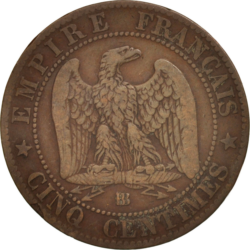 Coin, France, Napoleon III, Napoléon III, 5 Centimes, 1865, Strasbourg