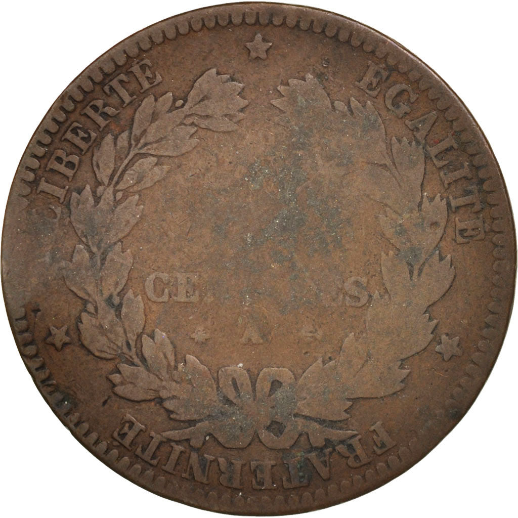 Coin, France, Cérès, 5 Centimes, 1871, Paris, VG(8-10), Bronze, KM:821.1