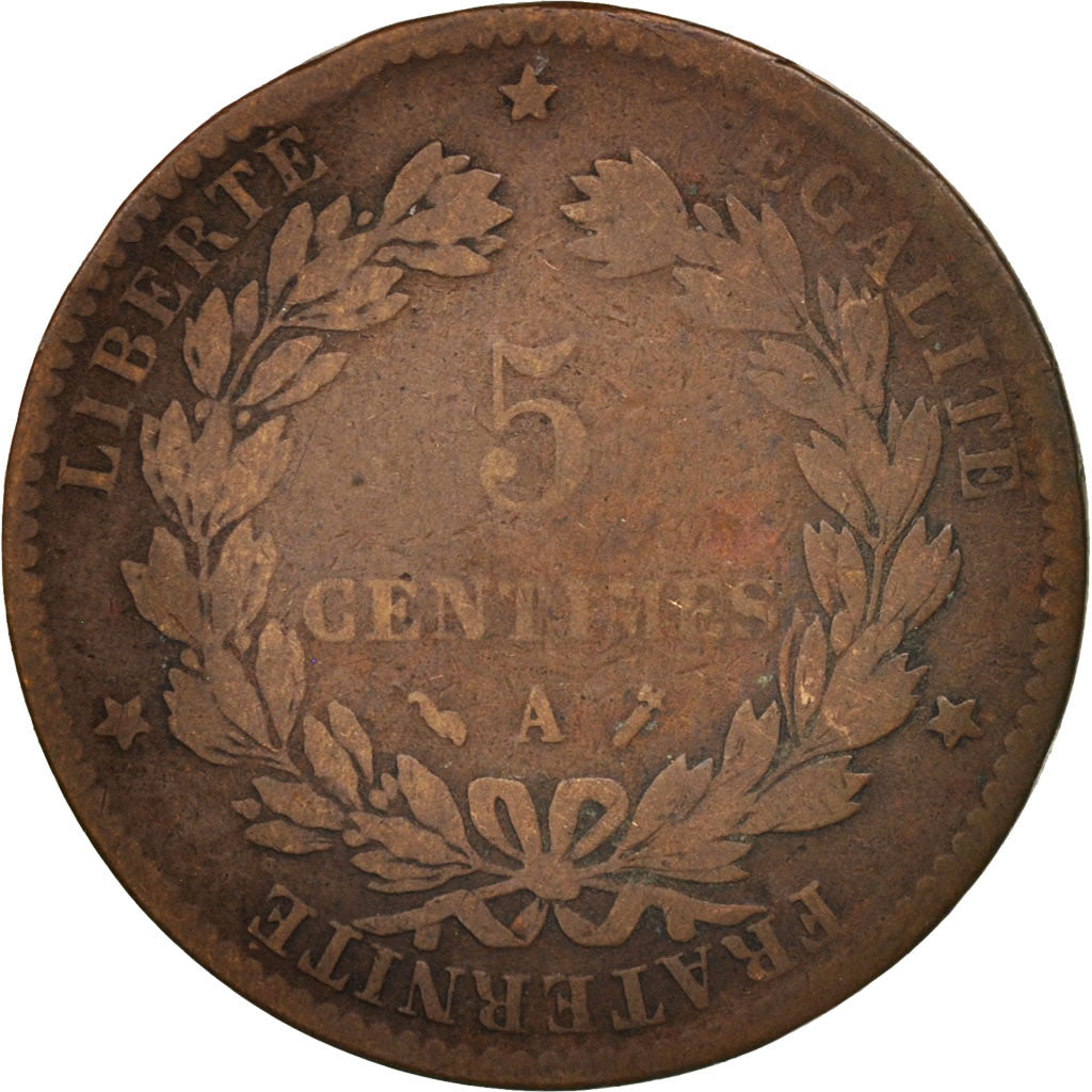 Frankreich, Cérès, 5 Centimes, 1889, Paris, F(12-15), Bronze, KM:821.1