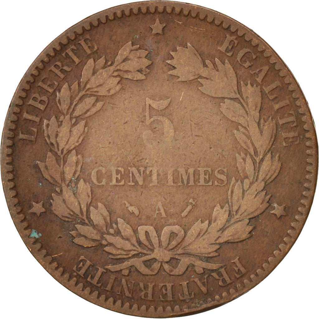 Monnaie, France, Cérès, 5 Centimes, 1896, Paris, TB, Bronze, KM:821.1