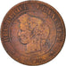 France, Cérès, 5 Centimes, 1877, Bordeaux, G(4-6), Bronze, KM:821.2