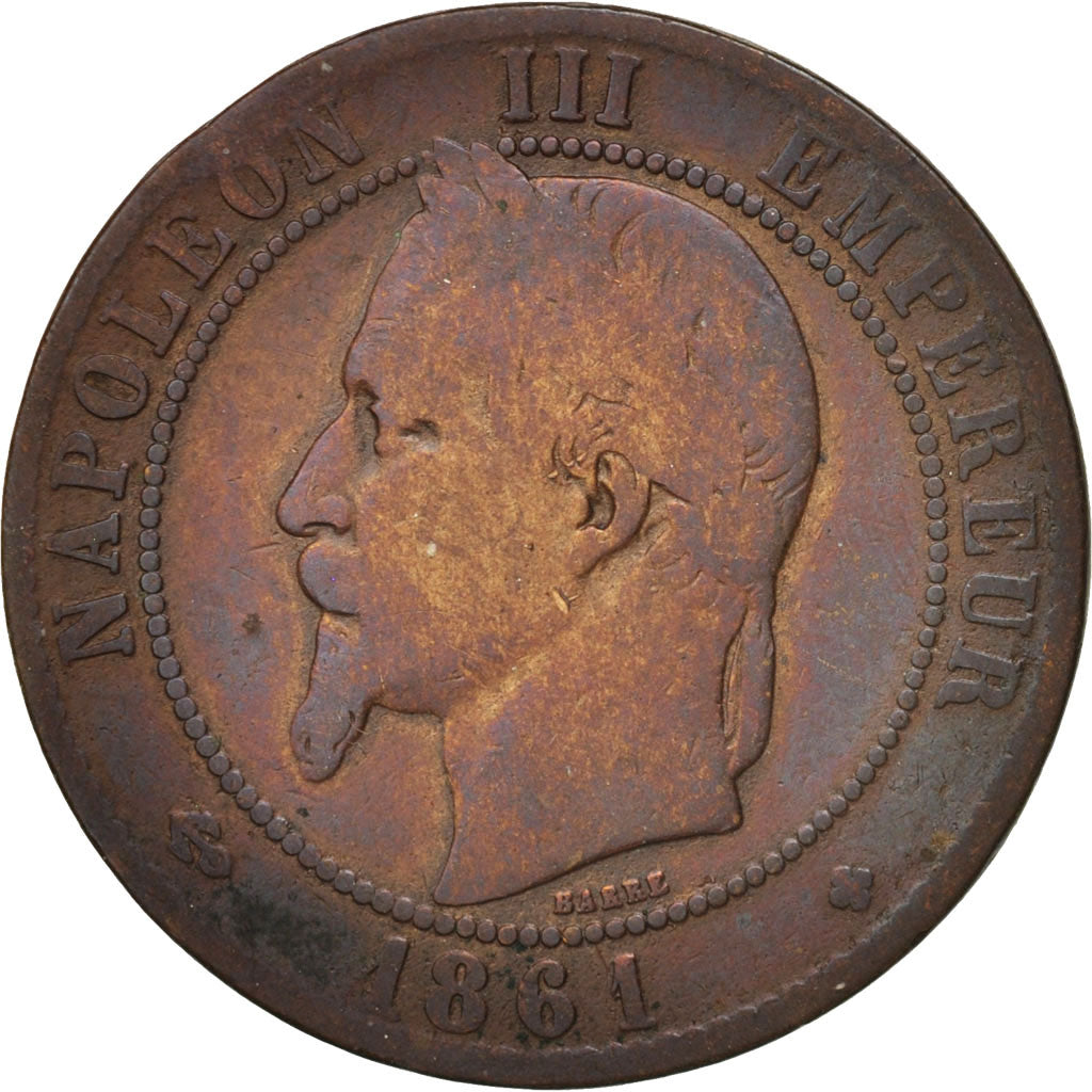 Münze, Frankreich, Napoleon III, Napoléon III, 10 Centimes, 1861, Strasbourg