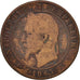 Monnaie, France, Napoleon III, Napoléon III, 10 Centimes, 1865, Strasbourg, B
