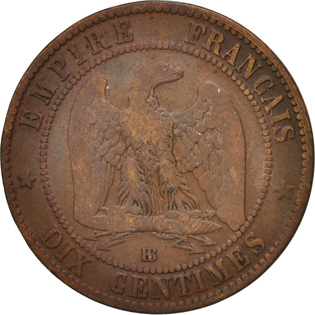 Coin, France, Napoleon III, Napoléon III, 10 Centimes, 1865, Strasbourg