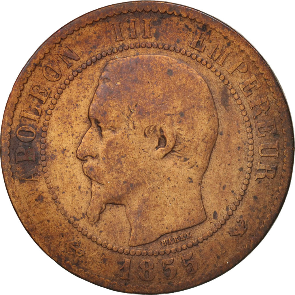 Coin, France, Napoleon III, Napoléon III, 10 Centimes, 1855, Lille, VG(8-10)