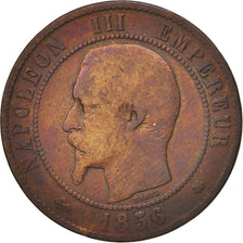 Munten, Frankrijk, Napoleon III, Napoléon III, 10 Centimes, 1856, Strasbourg