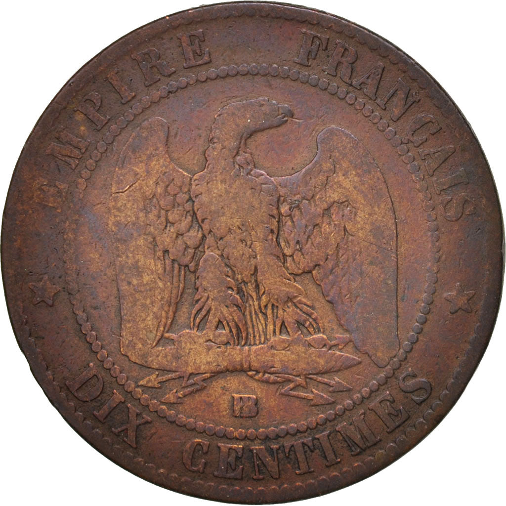 Coin, France, Napoleon III, Napoléon III, 10 Centimes, 1856, Strasbourg