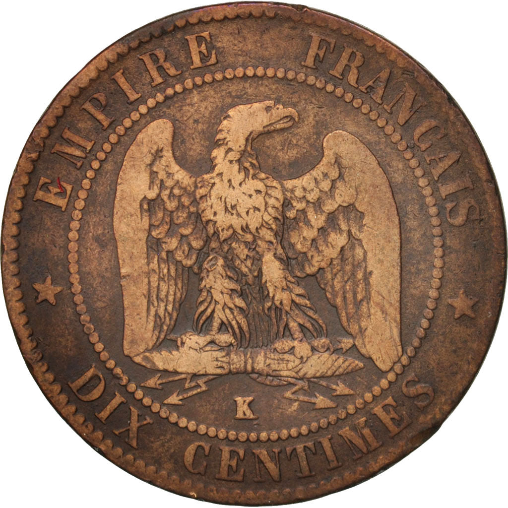 Coin, France, Napoleon III, Napoléon III, 10 Centimes, 1856, Bordeaux