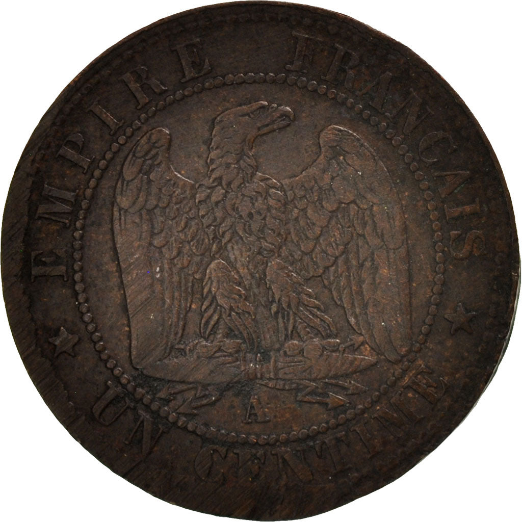 France, Centime, 1855, Paris, TB+, Bronze, KM:775.1, Gadoury:86