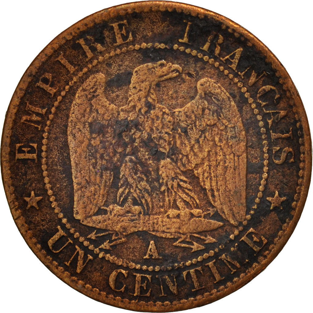 Frankreich, Centime, 1861, Paris, VF(30-35), Bronze, KM:795.1, Gadoury:87