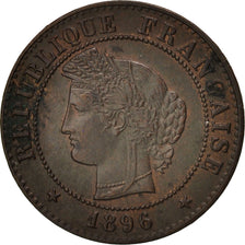 Frankreich, Cérès, Centime, 1896, Paris, AU(50-53), Bronze, KM:826.1, Gadou...