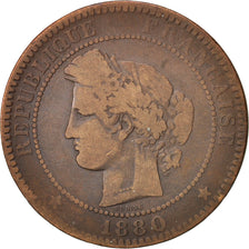 France, Cérès, 10 Centimes, 1880, Paris, VF(20-25), Bronze, KM:815.1