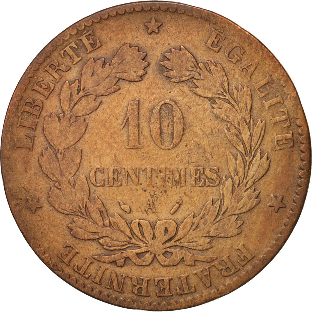 Coin, France, Cérès, 10 Centimes, 1888, Paris, VF(20-25), Bronze, KM:815.1