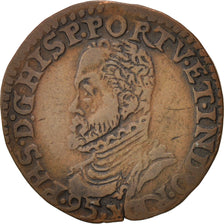 Netherlands, Philippe II, Token, Spanish Netherlands, 1595, AU(50-53), Copper
