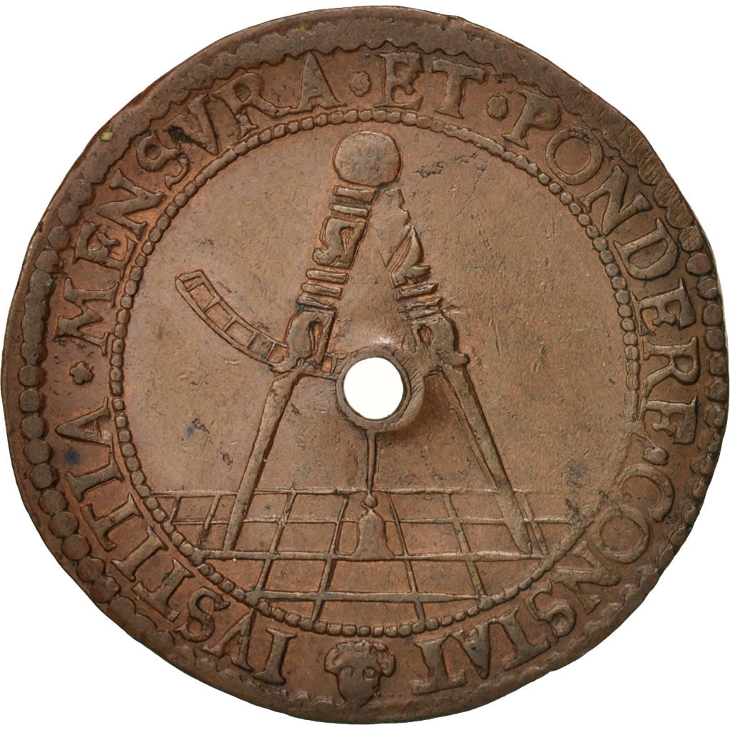 Netherlands, Token, Spanish Netherlands, Charles II, Bruxelles, 1681, AU(50-53)