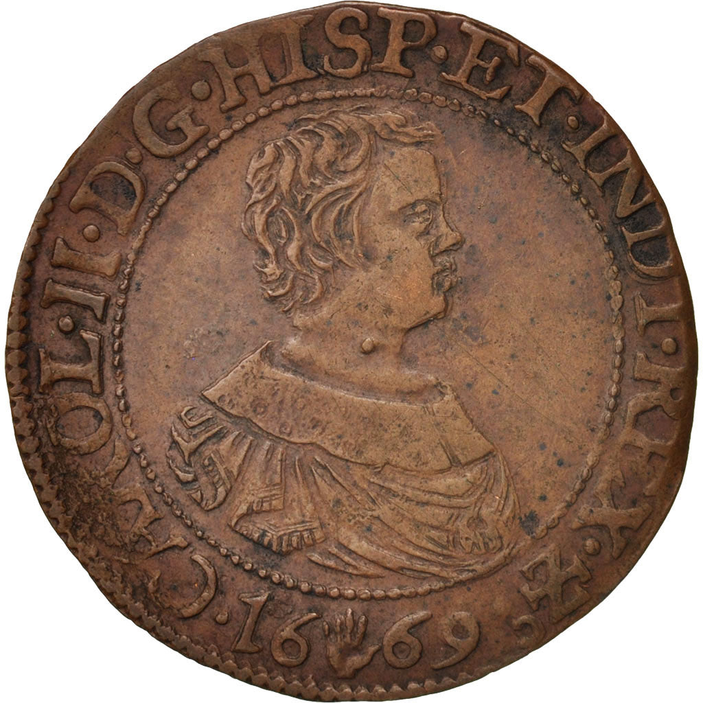 Netherlands, Token, Charles II, Anvers, Bureau des finances, Spanish Netherlands