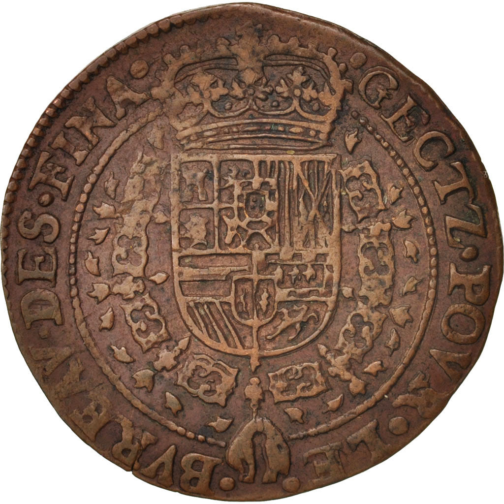 Netherlands, Token, Charles II, Anvers, Bureau des finances, Spanish Netherlands