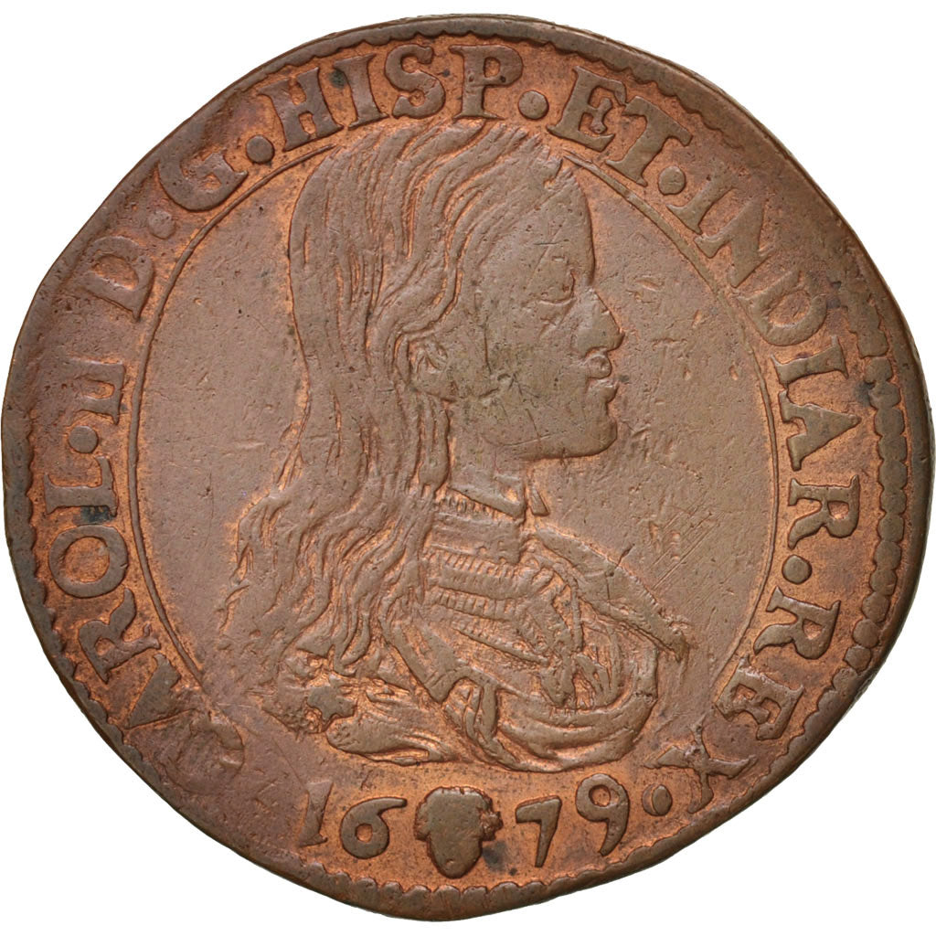 Netherlands, Token, Spanish Netherlands, Charles II, Bruxelles, Bureau des