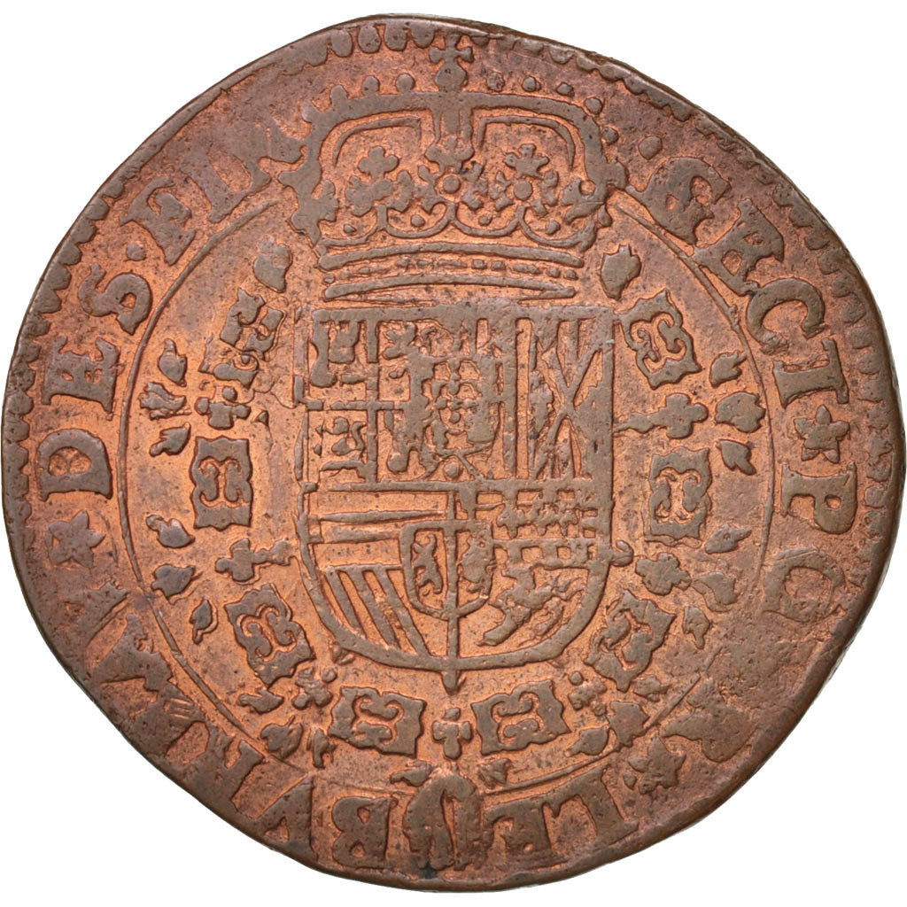 Netherlands, Token, Spanish Netherlands, Charles II, Bruxelles, Bureau des
