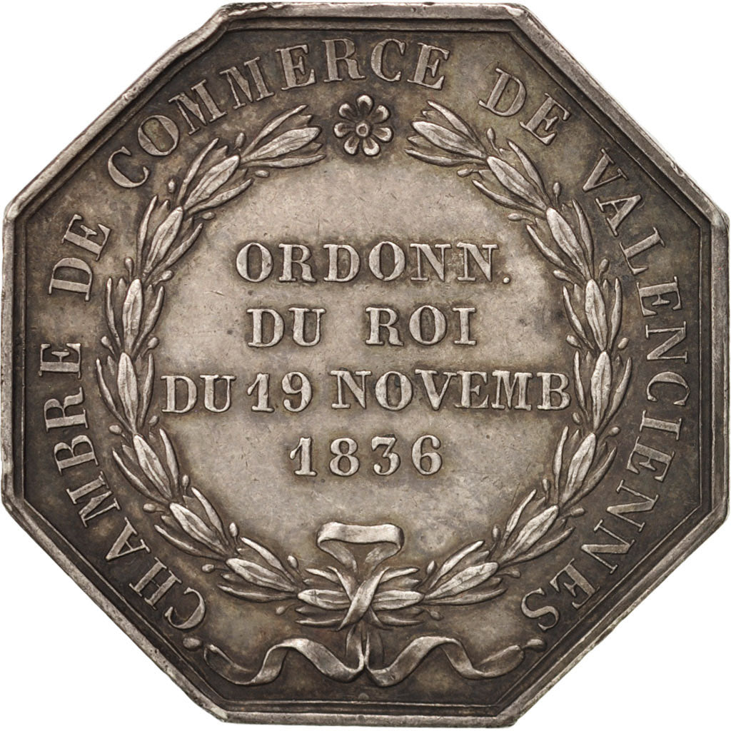 France, Medal, Chamber of Commerce, Chambre de Commerce de Valenciennes, 1836