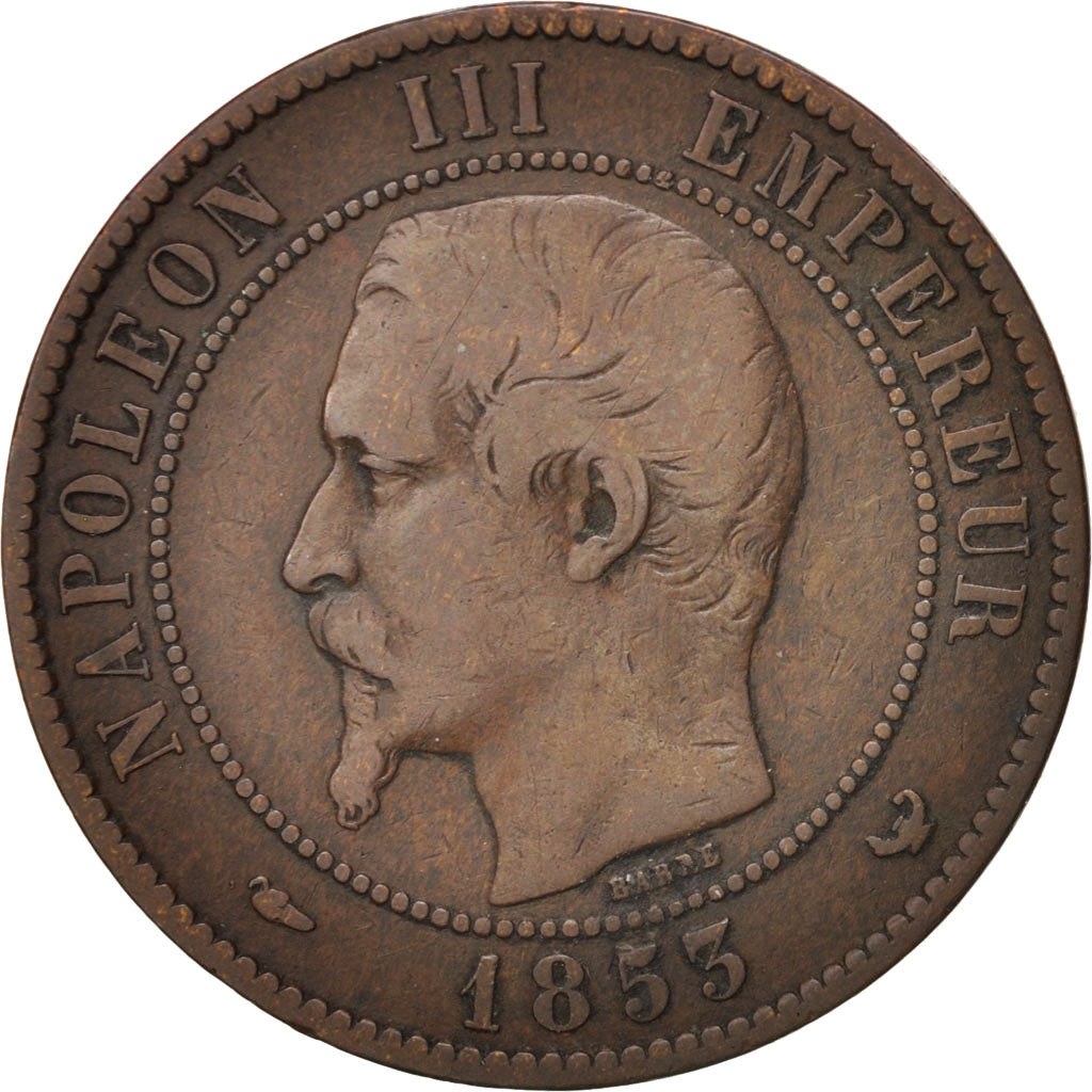 Francia, Token, Royal, Napoléon III, Visite à Lille, 1853, Barre, MB+, Rame