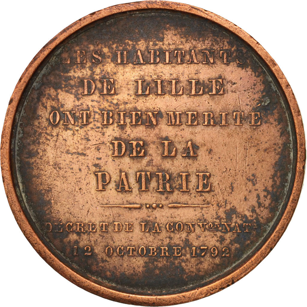 France, Token, The French Revolution, Ville de Lille, Commémoration de 1792