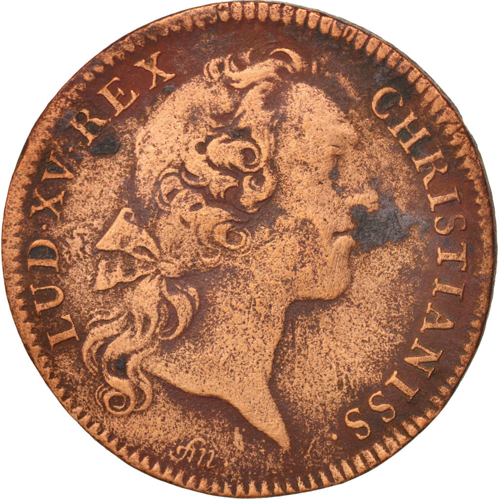 France, Token, Royal, Louis XV, Ordinaire des Guerres de 1733, 1733, Copper, 29