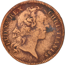 France, Token, Royal, Louis XV, Ordinaire des Guerres de 1733, 1733, Copper, 29