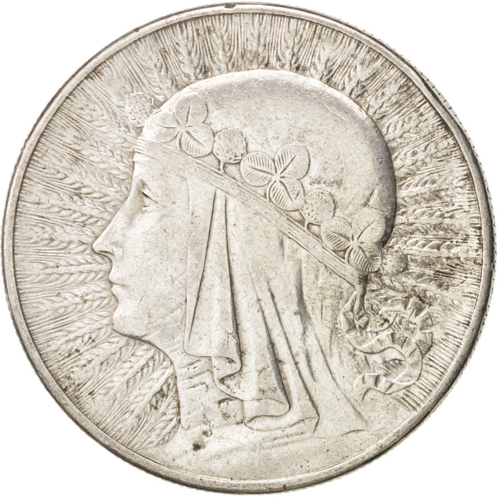 Poland, 10 Zlotych, 1932, Warsaw, EF(40-45), Silver, KM:22