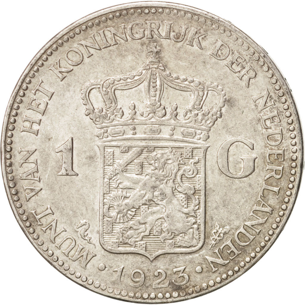 Moneta, Holandia, Wilhelmina I, Gulden, 1923, Utrecht, AU(50-53), Srebro