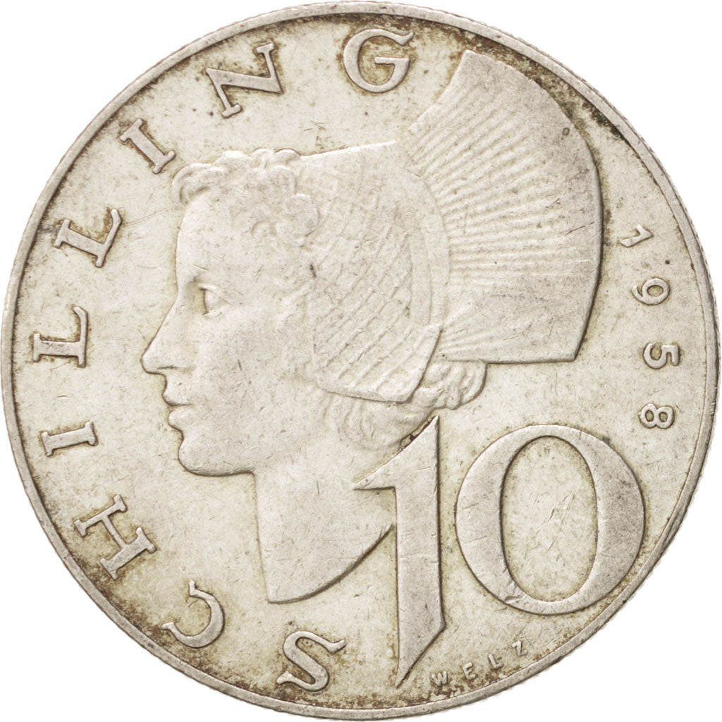 Coin, Austria, 10 Schilling, 1958, Vienne, AU(50-53), Silver, KM:2882